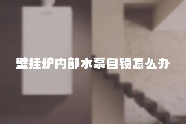 壁掛爐內部水泵自鎖怎么辦