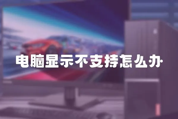 電腦顯示不支持怎么辦