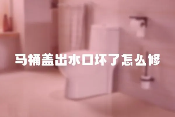 馬桶蓋出水口壞了怎么修