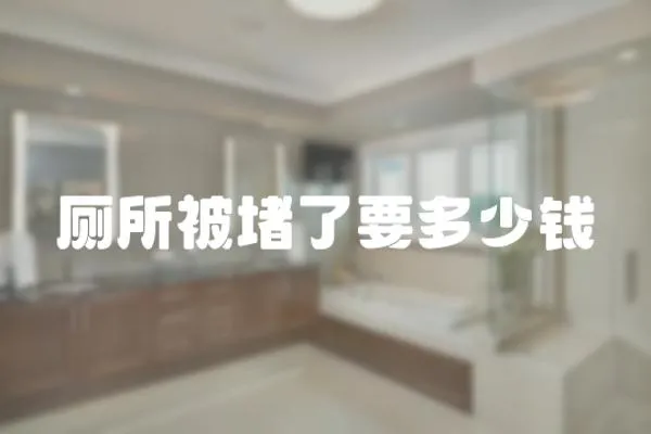 廁所被堵了要多少錢