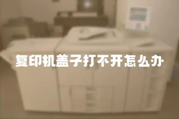 復印機蓋子打不開怎么辦