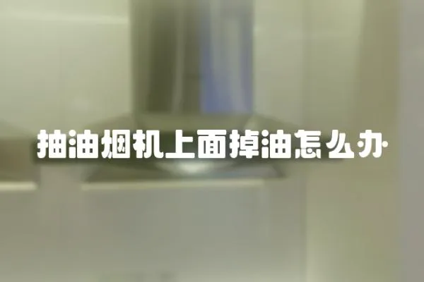 抽油煙機(jī)上面掉油怎么辦