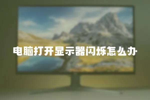 電腦打開顯示器閃爍怎么辦