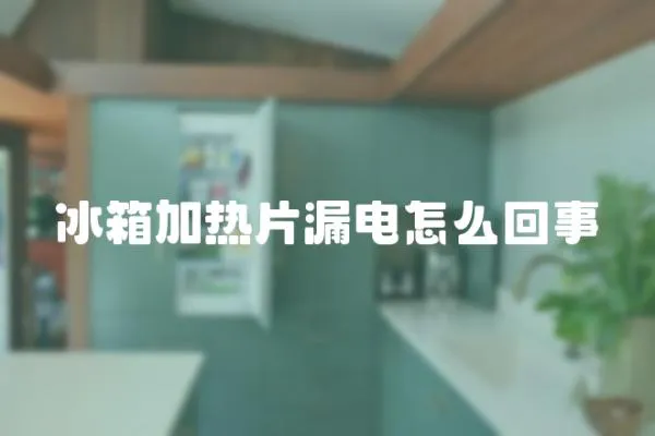 冰箱加熱片漏電怎么回事