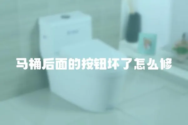馬桶后面的按鈕壞了怎么修