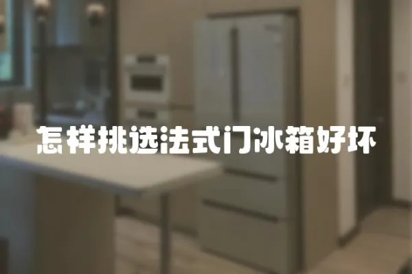 怎樣挑選法式門冰箱好壞