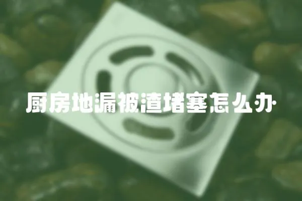 廚房地漏被渣堵塞怎么辦