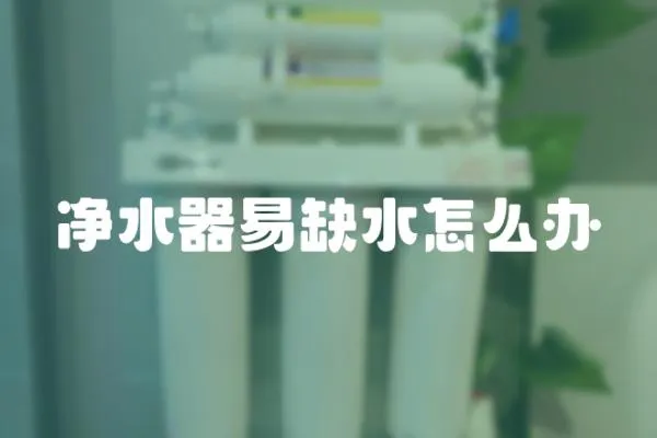 凈水器易缺水怎么辦