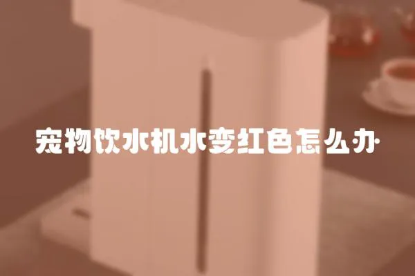 寵物飲水機水變紅色怎么辦