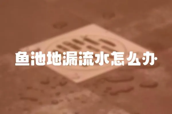 魚池地漏流水怎么辦