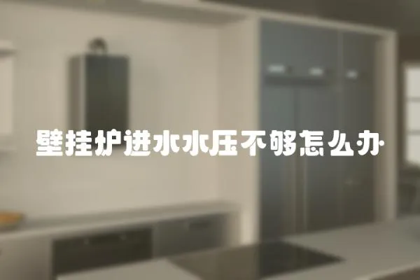壁掛爐進水水壓不夠怎么辦