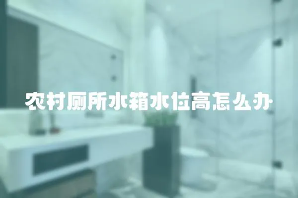 農村廁所水箱水位高怎么辦