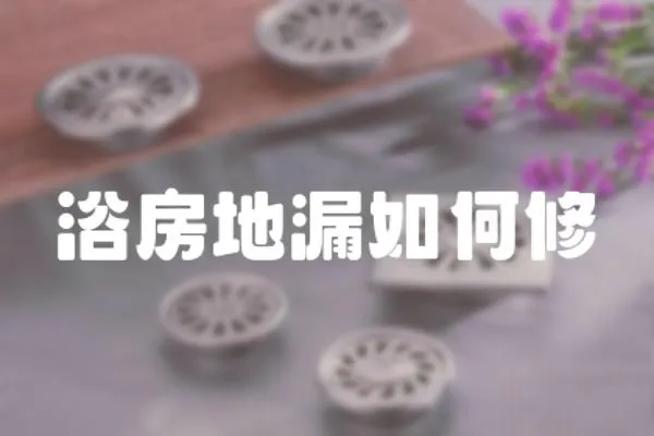 浴房地漏如何修