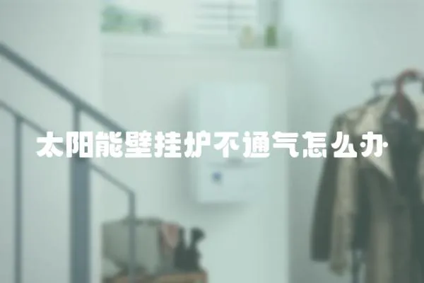 太陽(yáng)能壁掛爐不通氣怎么辦