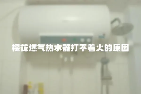 櫻花燃氣熱水器打不著火的原因