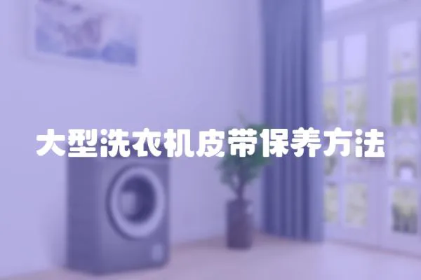 大型洗衣机皮带保养方法