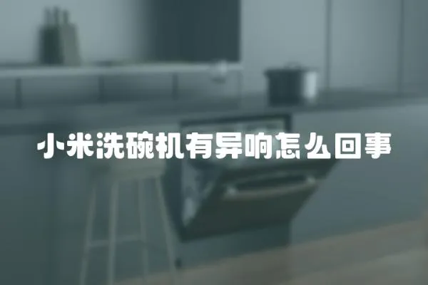 小米洗碗機有異響怎么回事