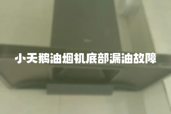 小天鵝油煙機底部漏油故障