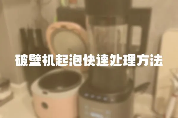 破壁機起泡快速處理方法