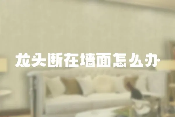 龍頭斷在墻面怎么辦