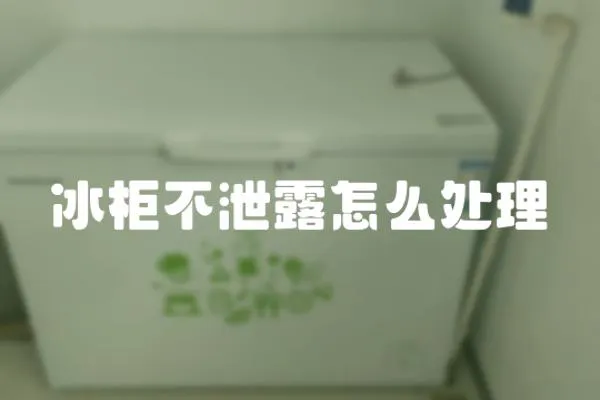 冰柜不泄露怎么處理