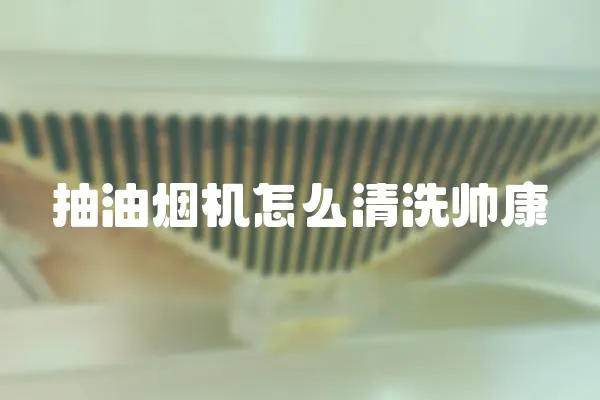 抽油煙機怎么清洗帥康
