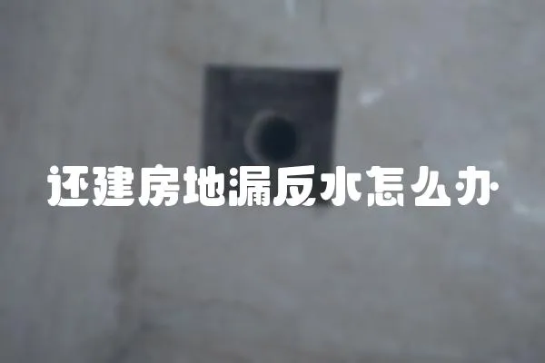 還建房地漏反水怎么辦