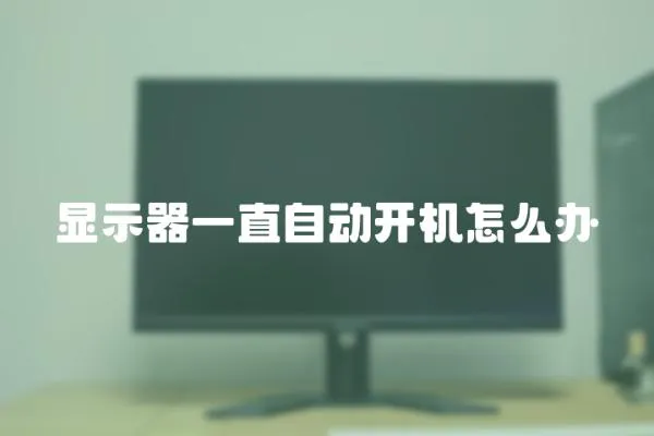 顯示器一直自動開機怎么辦