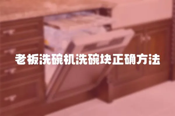 老板洗碗機洗碗塊正確方法