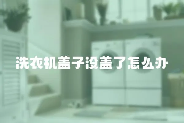 洗衣機蓋子沒蓋了怎么辦