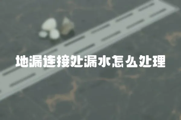 地漏連接處漏水怎么處理