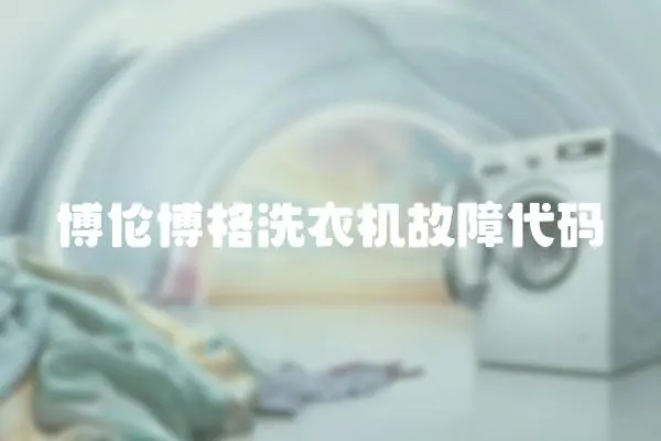 博倫博格洗衣機故障代碼