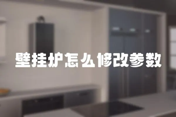 壁掛爐怎么修改參數