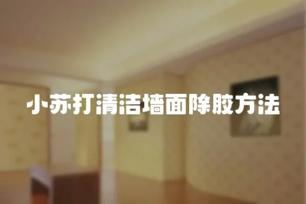 小蘇打清潔墻面除膠方法