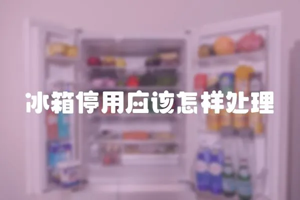 冰箱停用應該怎樣處理