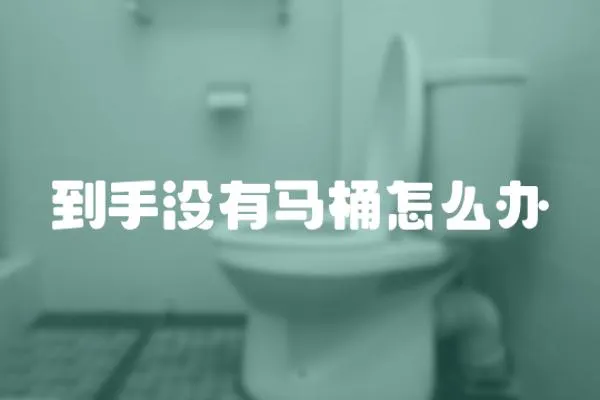 到手沒有馬桶怎么辦