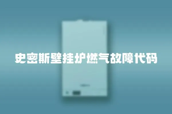 史密斯壁掛爐燃氣故障代碼