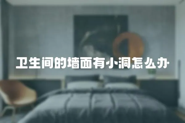 衛生間的墻面有小洞怎么辦