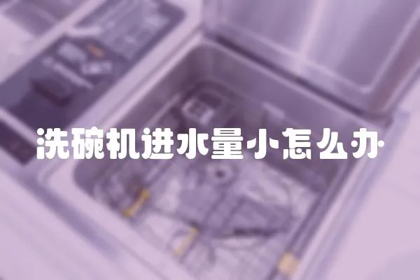 洗碗機進水量小怎么辦