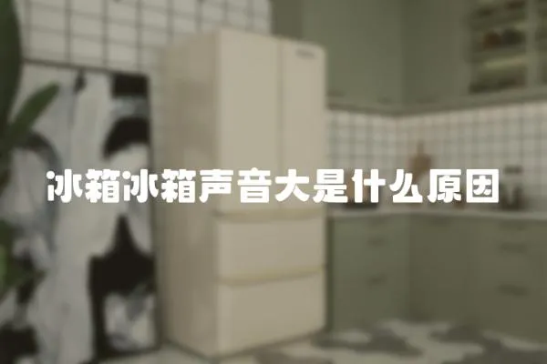 冰箱冰箱聲音大是什么原因
