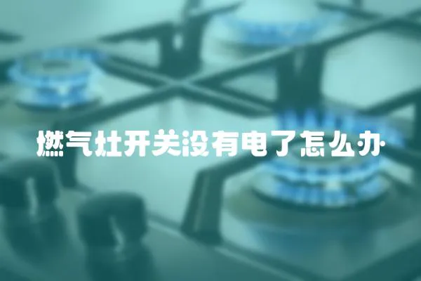 燃氣灶開關沒有電了怎么辦