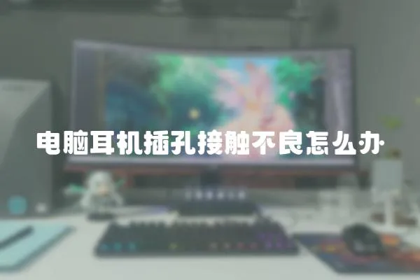 電腦耳機插孔接觸不良怎么辦