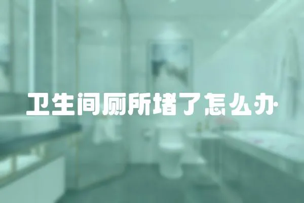 衛(wèi)生間廁所堵了怎么辦