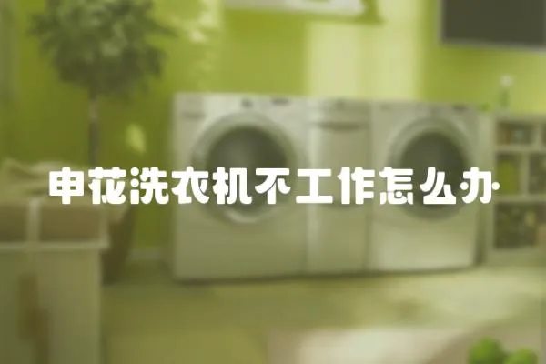 申花洗衣機不工作怎么辦