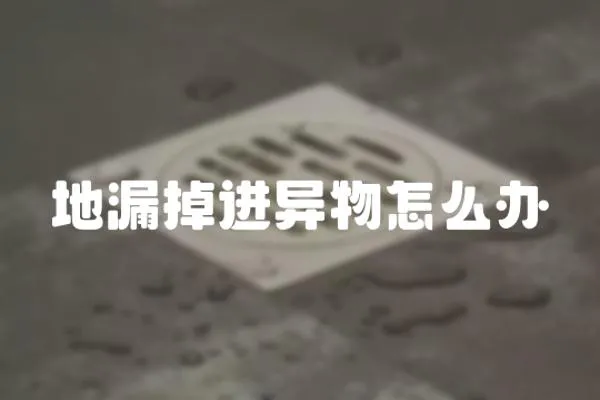 地漏掉進異物怎么辦