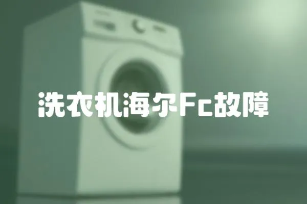 洗衣機海爾Fc故障