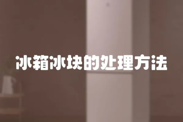 冰箱冰塊的處理方法