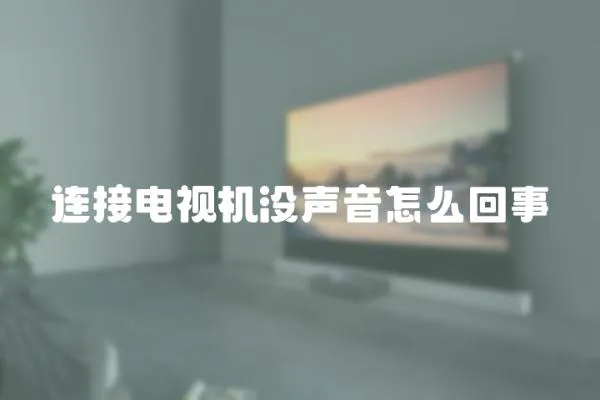 連接電視機沒聲音怎么回事