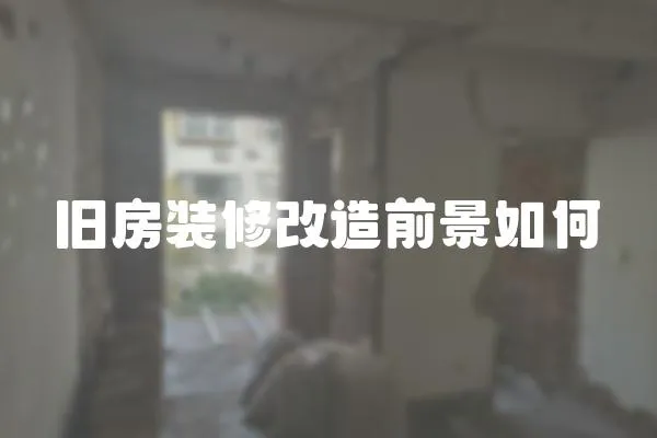 舊房裝修改造前景如何