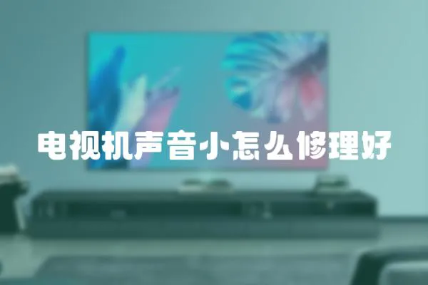 電視機聲音小怎么修理好